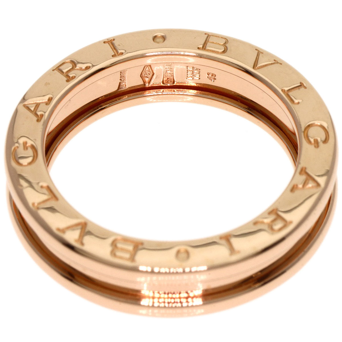 BVLGARI B.zero1 1 band #49 Ring K18 Pink Gold Ladies [Used]