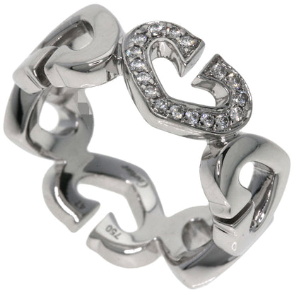 CARTIER C Heart Diamond #47 Ring K18 White Gold Ladies [Used]