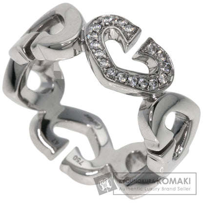 CARTIER C Heart Diamond #47 Ring K18 White Gold Ladies [Used]