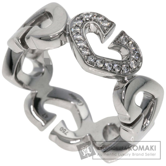 CARTIER C Heart Diamond #47 Ring K18 White Gold Ladies [Used]