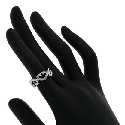 CARTIER C Heart Diamond #47 Ring K18 White Gold Ladies [Used]