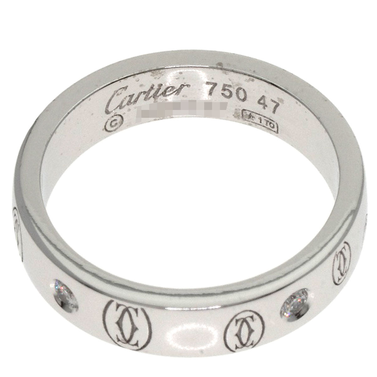 CARTIER Happy Birthday Diamond #47 Ring K18 White Gold Ladies [Used]