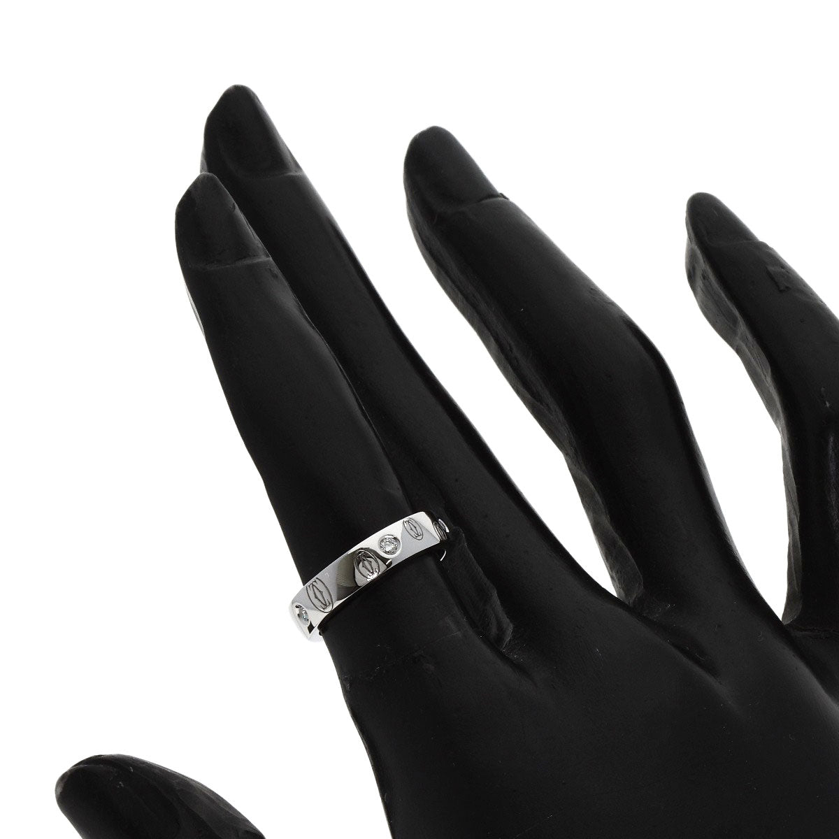 CARTIER Happy Birthday Diamond #47 Ring K18 White Gold Ladies [Used]