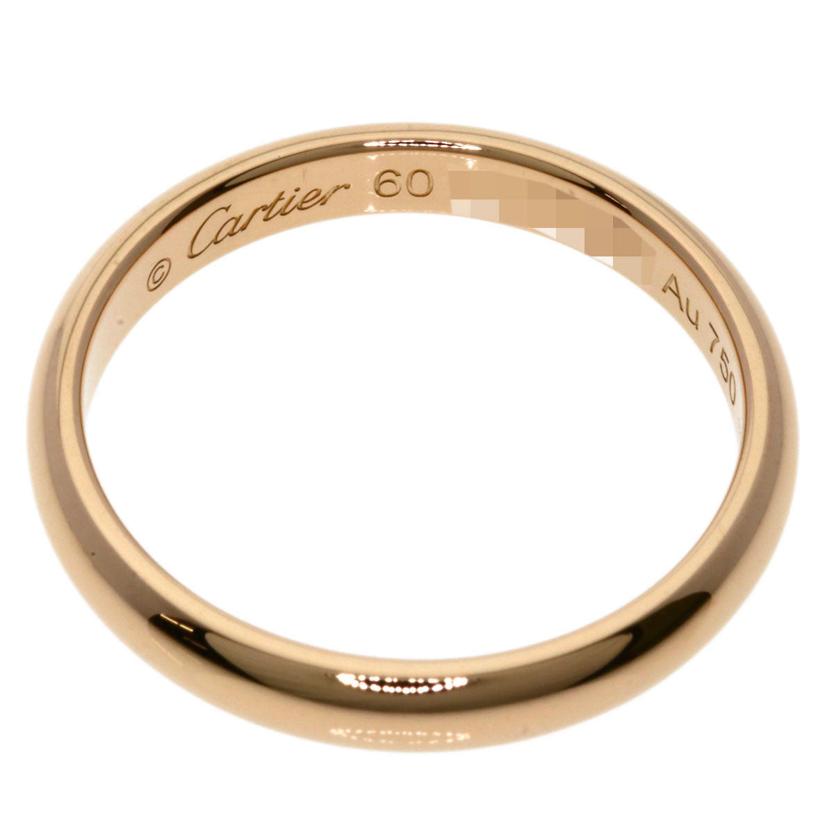 CARTIER Classic Wedding #60 Ring K18 Pink Gold Ladies [Used]