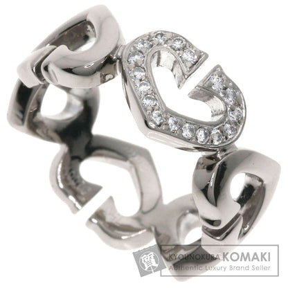 CARTIER C Heart Diamond #47 Ring K18 White Gold Ladies [Used]