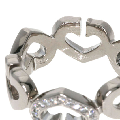 CARTIER C Heart Diamond #47 Ring K18 White Gold Ladies [Used]