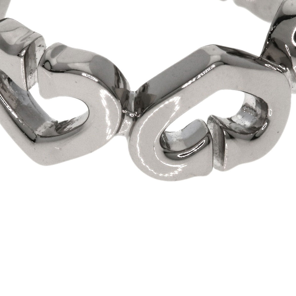 CARTIER C Heart Diamond #47 Ring K18 White Gold Ladies [Used]