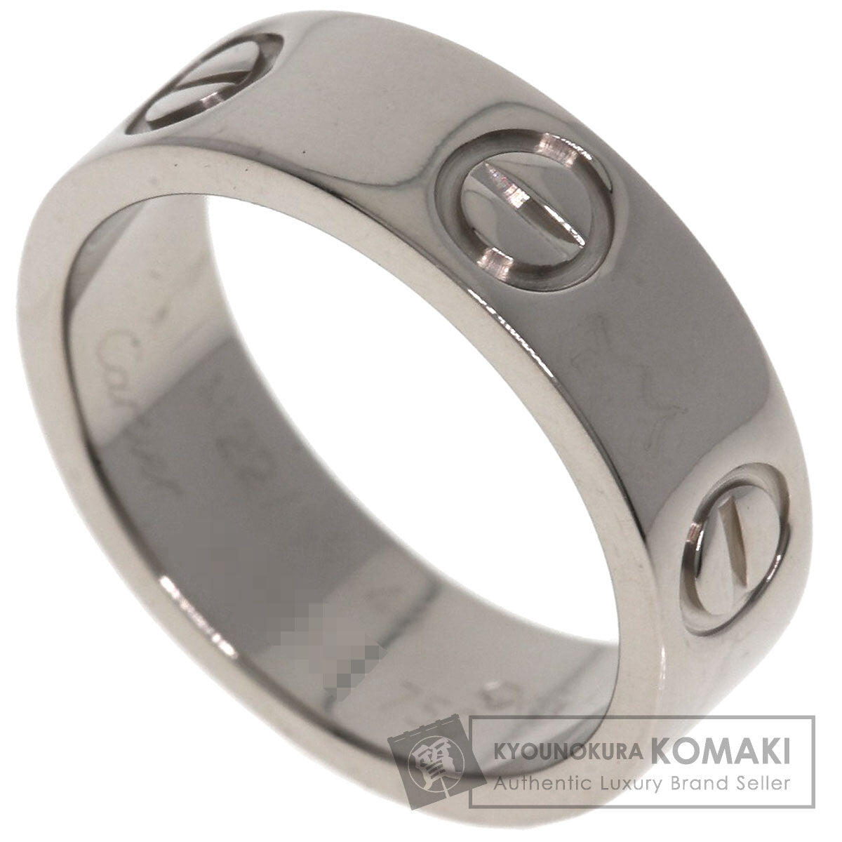 CARTIER love ring #48 Ring K18 White Gold Ladies [Used]
