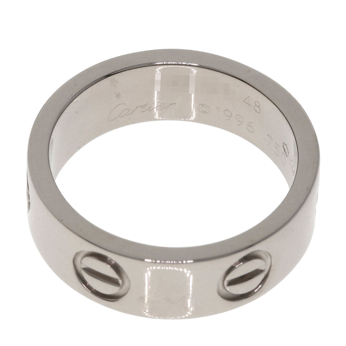 CARTIER love ring #48 Ring K18 White Gold Ladies [Used]