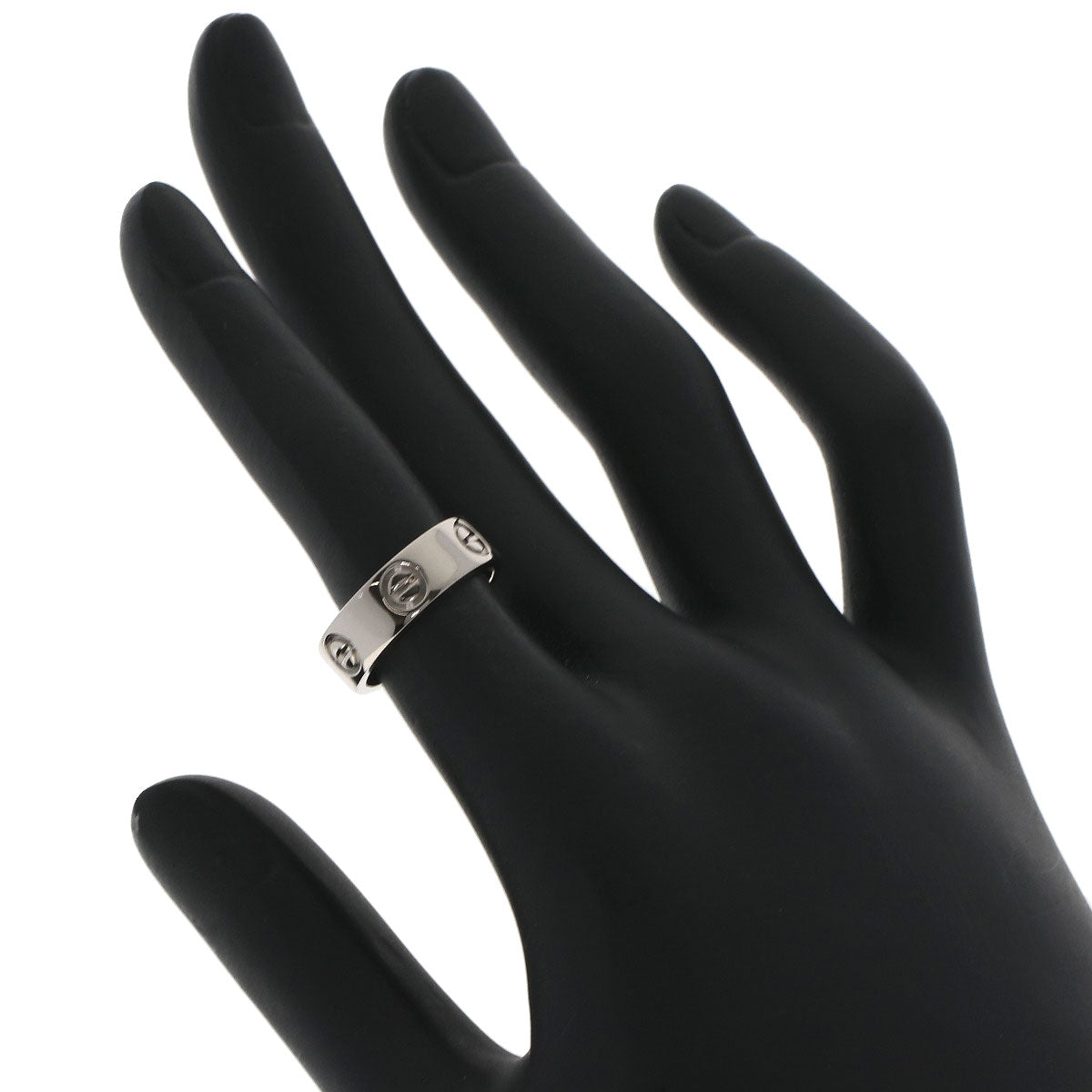 CARTIER love ring #48 Ring K18 White Gold Ladies [Used]