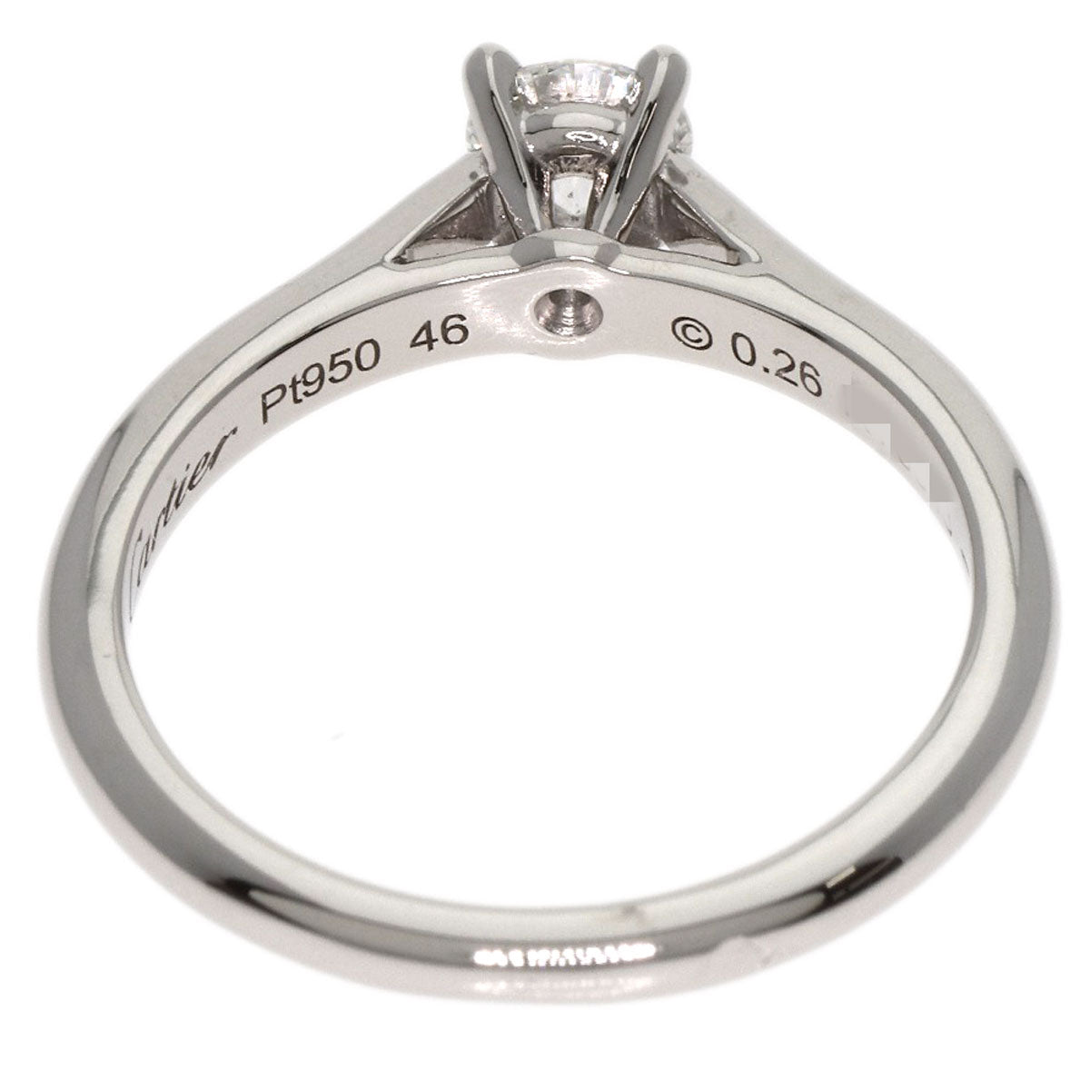 CARTIER Solitaire Diamond # 46 Ring Platinum PT950 Ladies [Used]