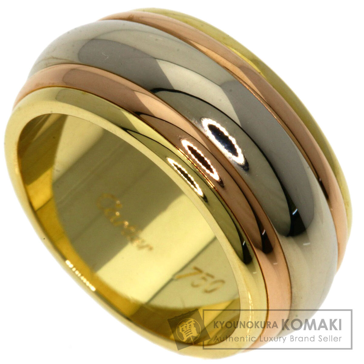 CARTIER Three color # 50 Ring K18 Yellow Gold K18 White GoldLadies [Used]