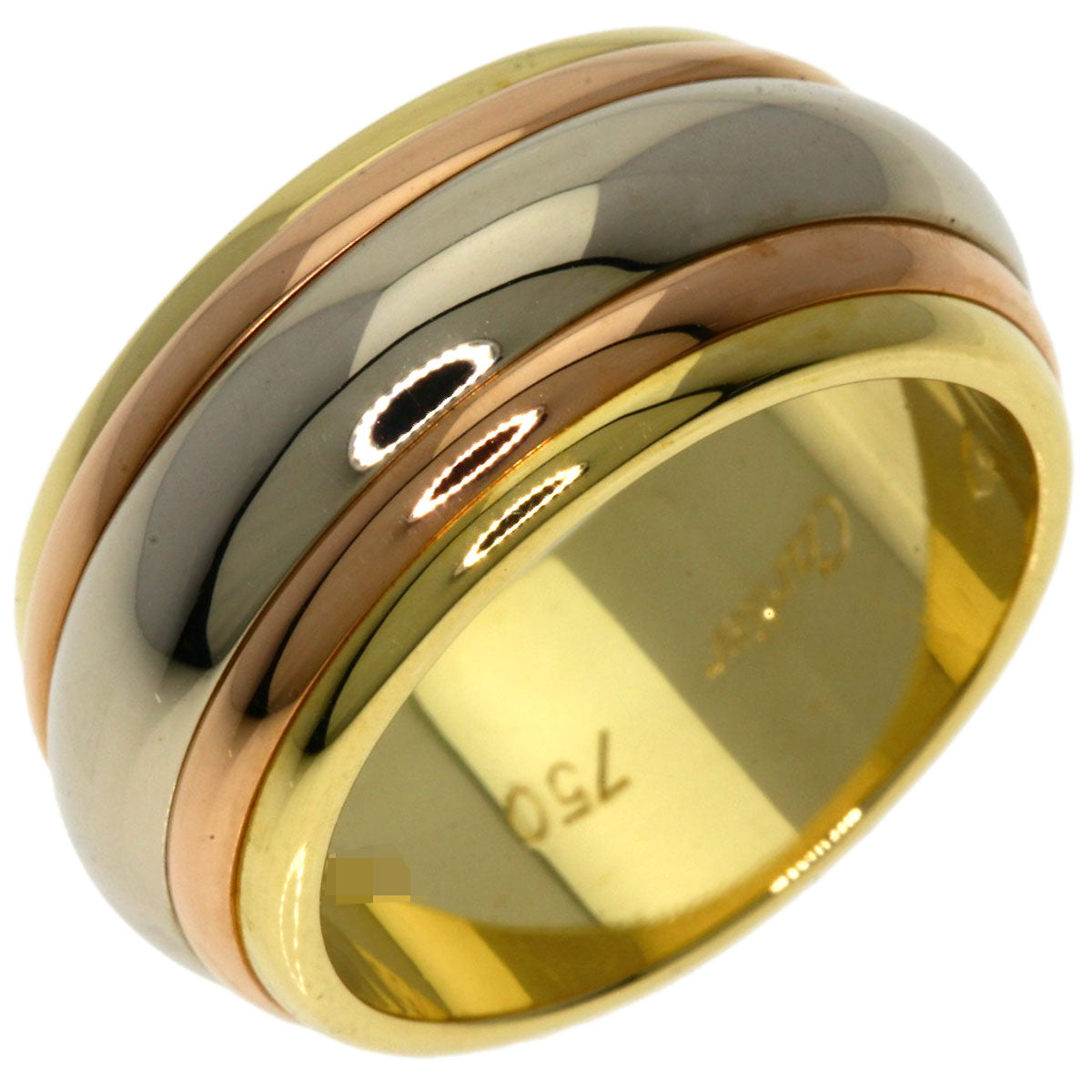 CARTIER Three color # 50 Ring K18 Yellow Gold K18 White GoldLadies [Used]