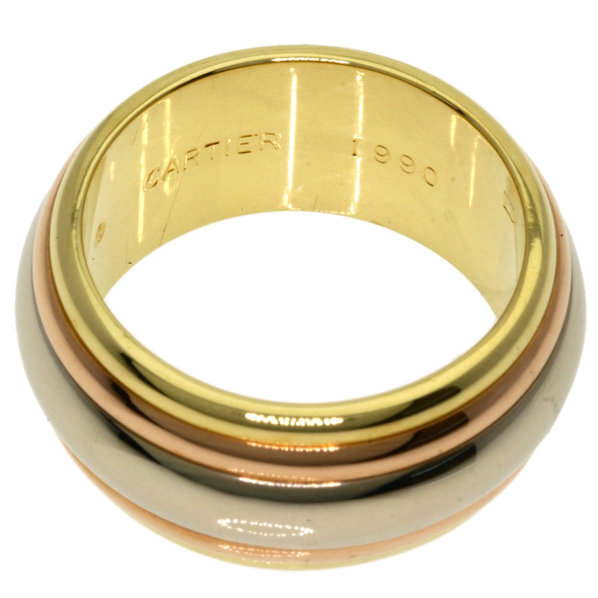 CARTIER Three color # 50 Ring K18 Yellow Gold K18 White GoldLadies [Used]