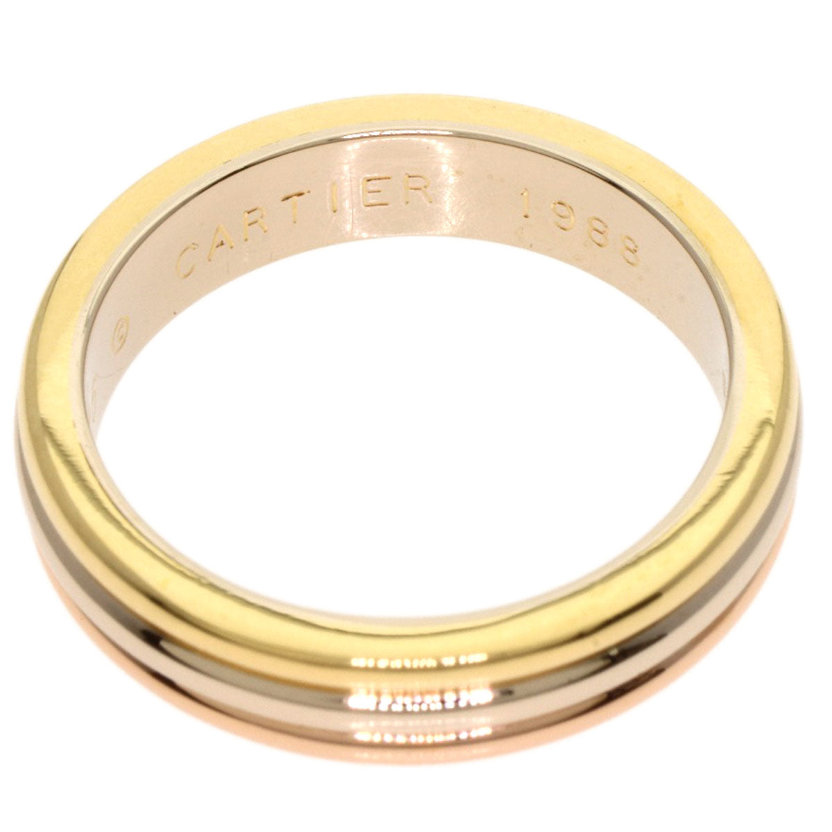 CARTIER Three colors # 46 Ring K18 Yellow Gold K18 White GoldLadies [Used]