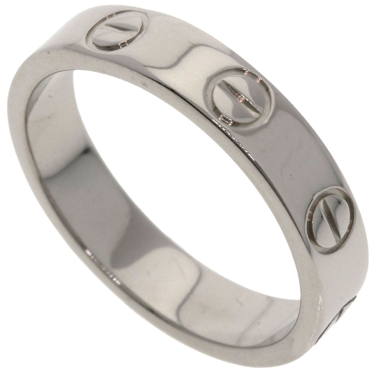 CARTIER   mini love ring #48 Ring  K18 White Gold Ladies [Used]