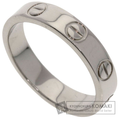 CARTIER   mini love ring #48 Ring  K18 White Gold Ladies [Used]