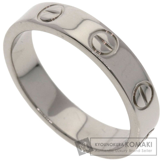 CARTIER   mini love ring #48 Ring  K18 White Gold Ladies [Used]