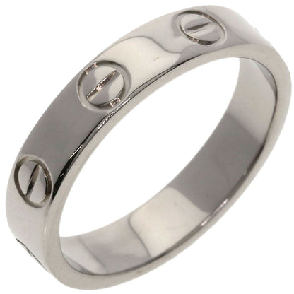 CARTIER   mini love ring #48 Ring  K18 White Gold Ladies [Used]