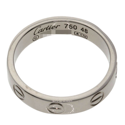 CARTIER   mini love ring #48 Ring  K18 White Gold Ladies [Used]