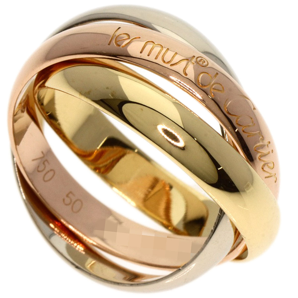 CARTIER   Ring Trinity #50 K18 Yellow Gold 18K Pink GoldLadies