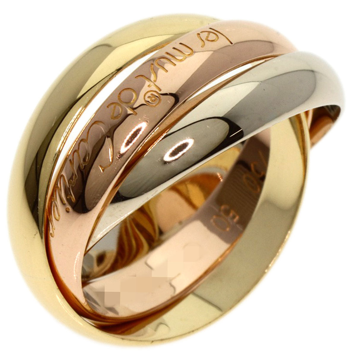 CARTIER   Ring Trinity #50 K18 Yellow Gold 18K Pink GoldLadies