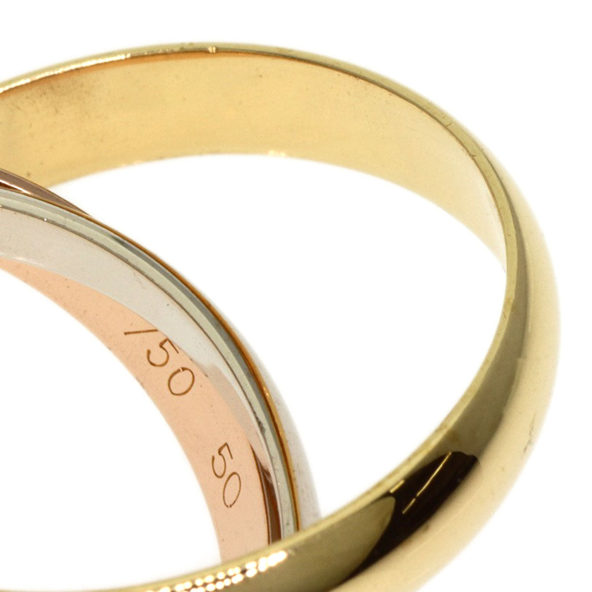 CARTIER   Ring Trinity #50 K18 Yellow Gold 18K Pink GoldLadies