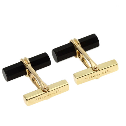 TIFFANY&Co. Onyx cuffs K14 Yellow Gold mens [Used]