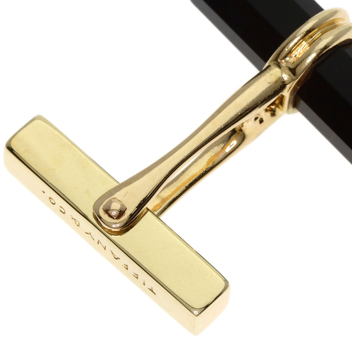 TIFFANY&Co. Onyx cuffs K14 Yellow Gold mens [Used]