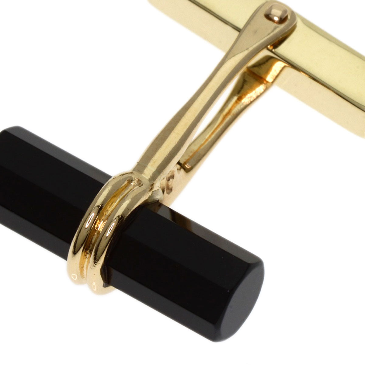 TIFFANY&Co. Onyx cuffs K14 Yellow Gold mens [Used]