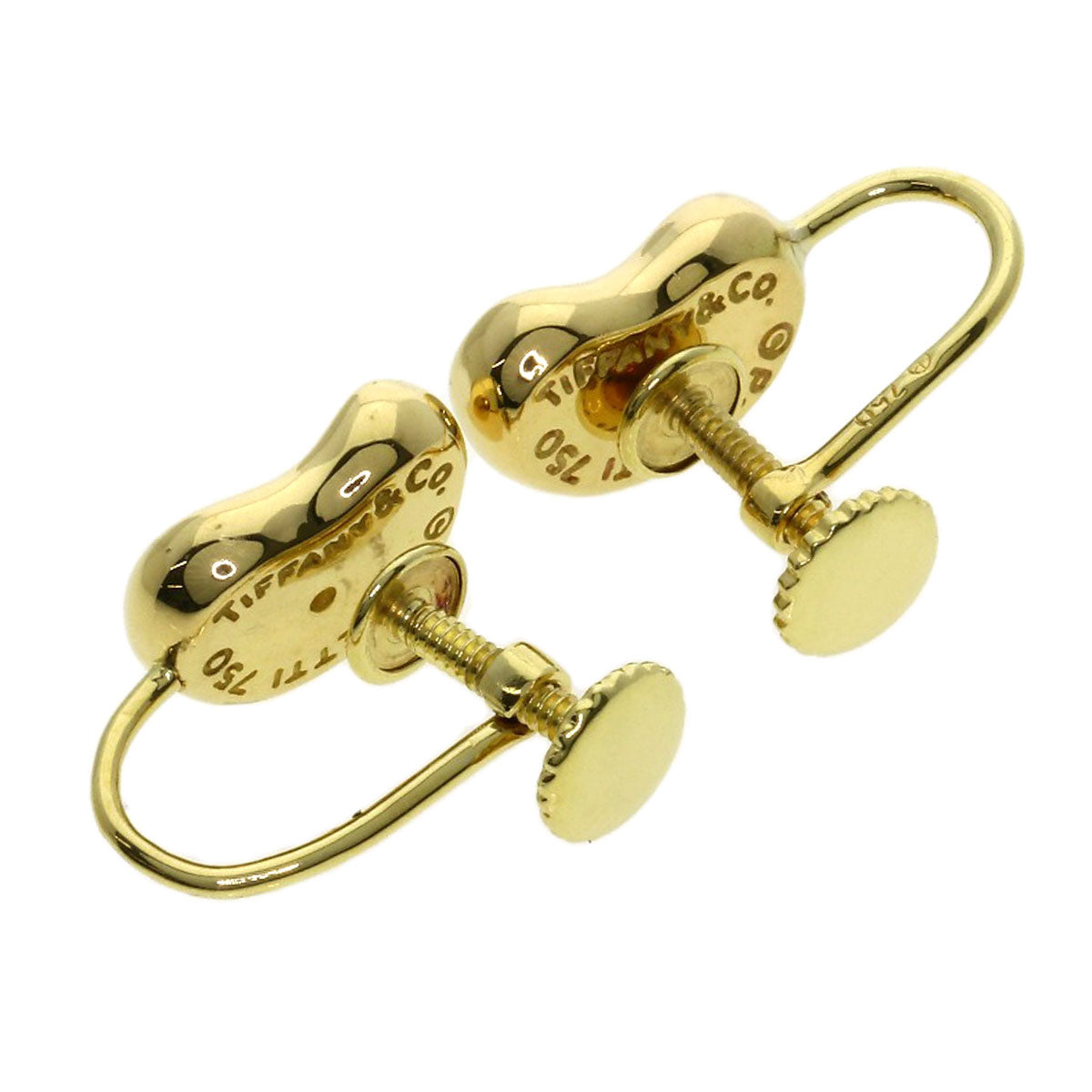 TIFFANY&Co. Bean Earring K18 Yellow Gold Ladies [Used]