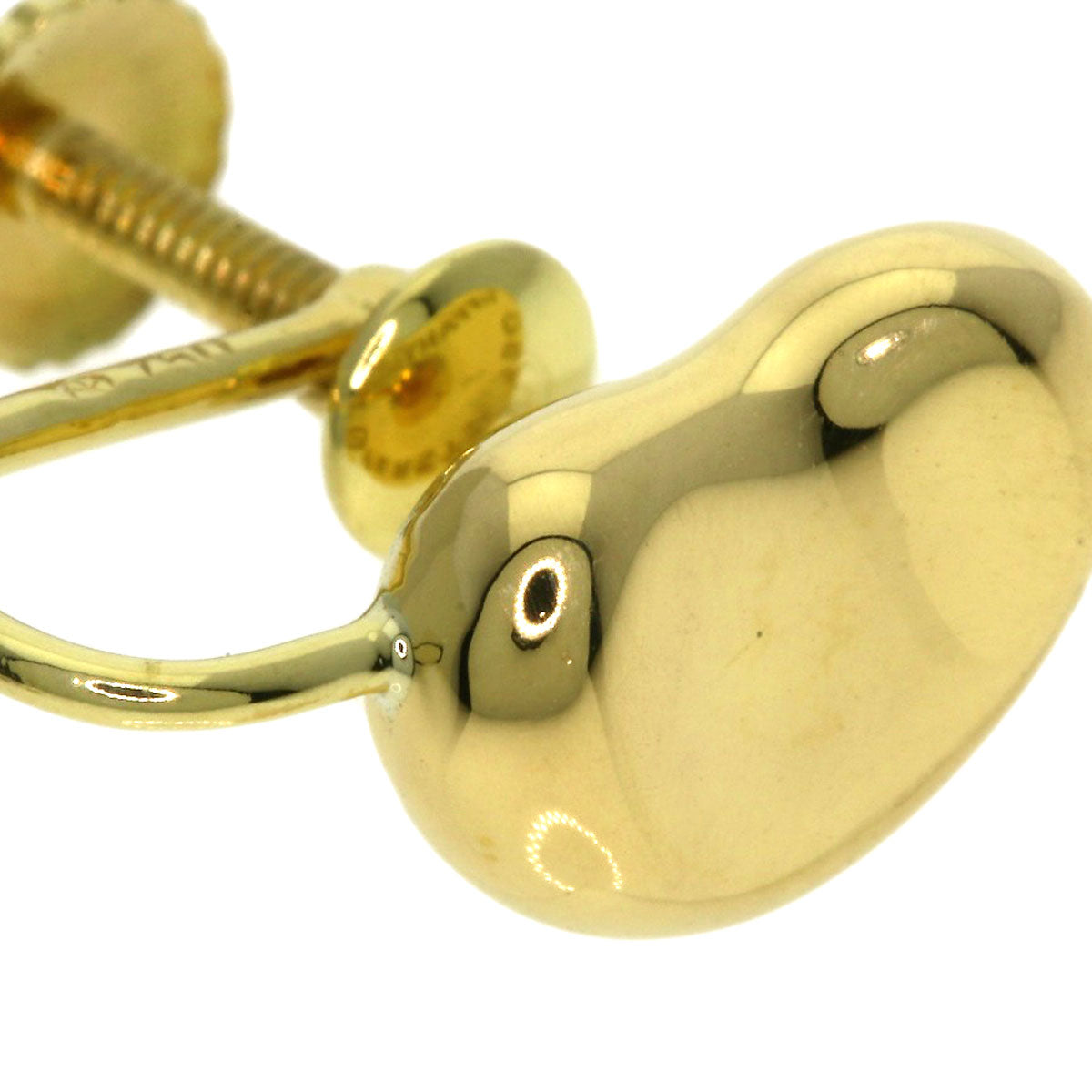 TIFFANY&Co. Bean Earring K18 Yellow Gold Ladies [Used]