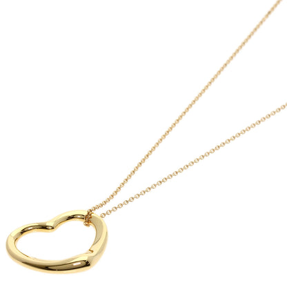 TIFFANY&Co. Open Heart Necklace K18 Yellow Gold Ladies [Used]