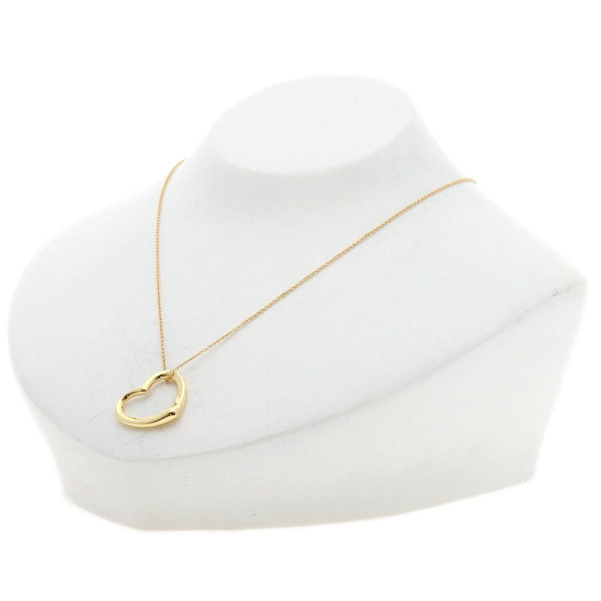 TIFFANY&Co. Open Heart Necklace K18 Yellow Gold Ladies [Used]