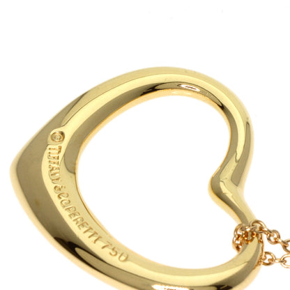 TIFFANY&Co. Open Heart Necklace K18 Yellow Gold Ladies [Used]