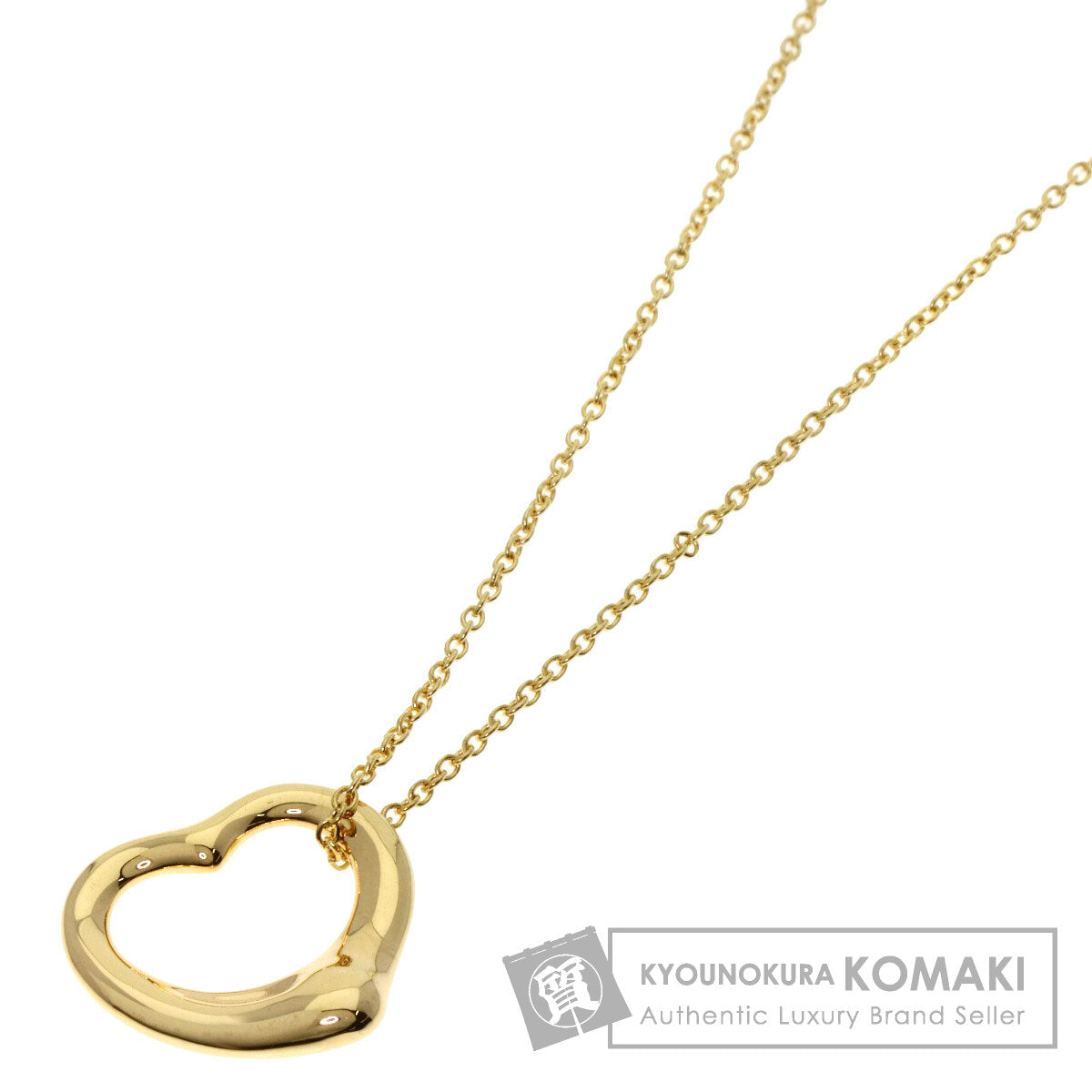 TIFFANY&Co.   Open heart Necklace  K18 Yellow Gold Ladies [Used]