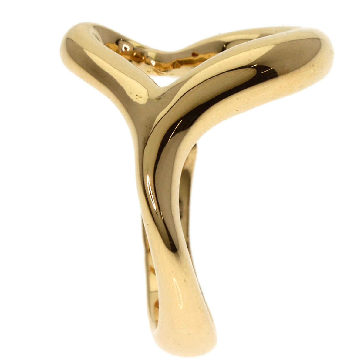 TIFFANY&Co.   Open heart Ring  K18 Yellow Gold Ladies [Used]