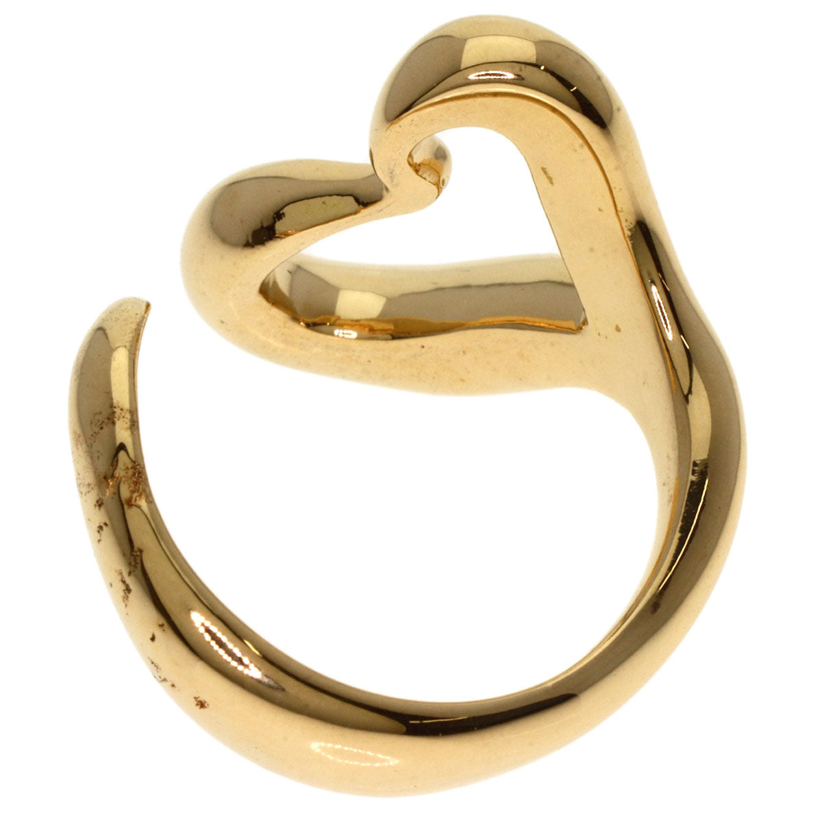 TIFFANY&Co.   Open heart Ring  K18 Yellow Gold Ladies [Used]