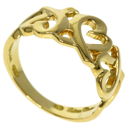 TIFFANY&Co.   Triple rubbing heart Ring  K18 Yellow Gold Ladies [Used]