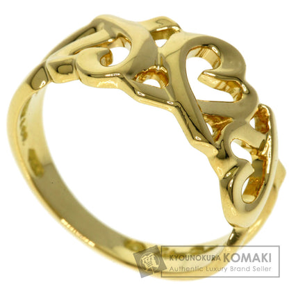 TIFFANY&Co.   Triple rubbing heart Ring  K18 Yellow Gold Ladies [Used]