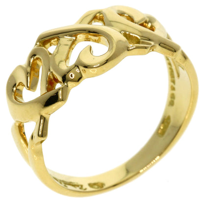 TIFFANY&Co.   Triple rubbing heart Ring  K18 Yellow Gold Ladies [Used]