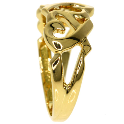 TIFFANY&Co.   Triple rubbing heart Ring  K18 Yellow Gold Ladies [Used]
