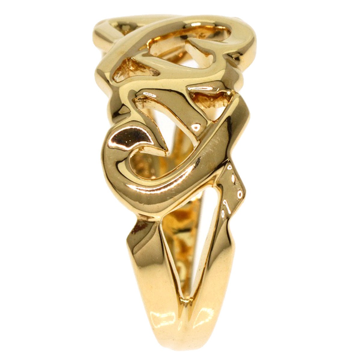 TIFFANY&Co. Triple rubbing heart Ring K18 Yellow Gold Ladies [Used]