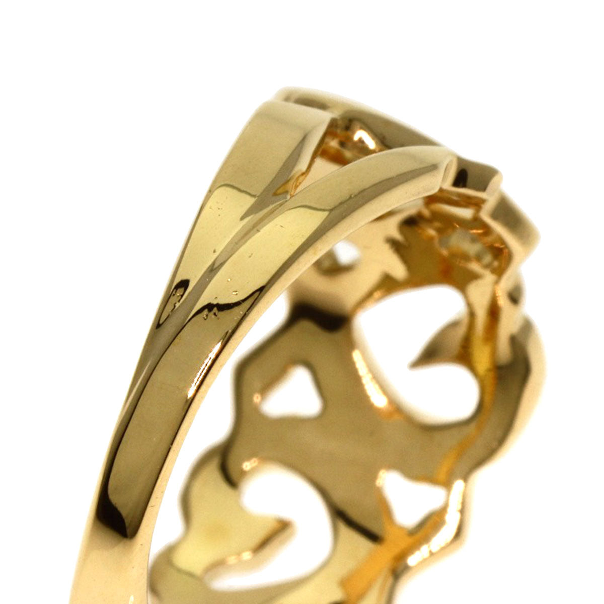 TIFFANY&Co. Triple rubbing heart Ring K18 Yellow Gold Ladies [Used]