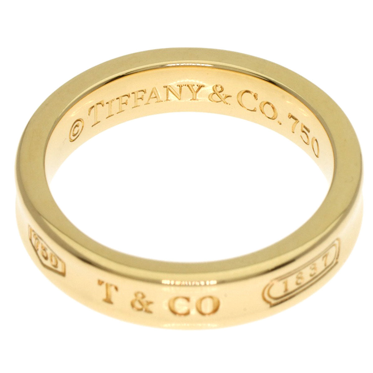 TIFFANY&Co. 1837 Narrow Ring K18 Yellow Gold Ladies [Used]
