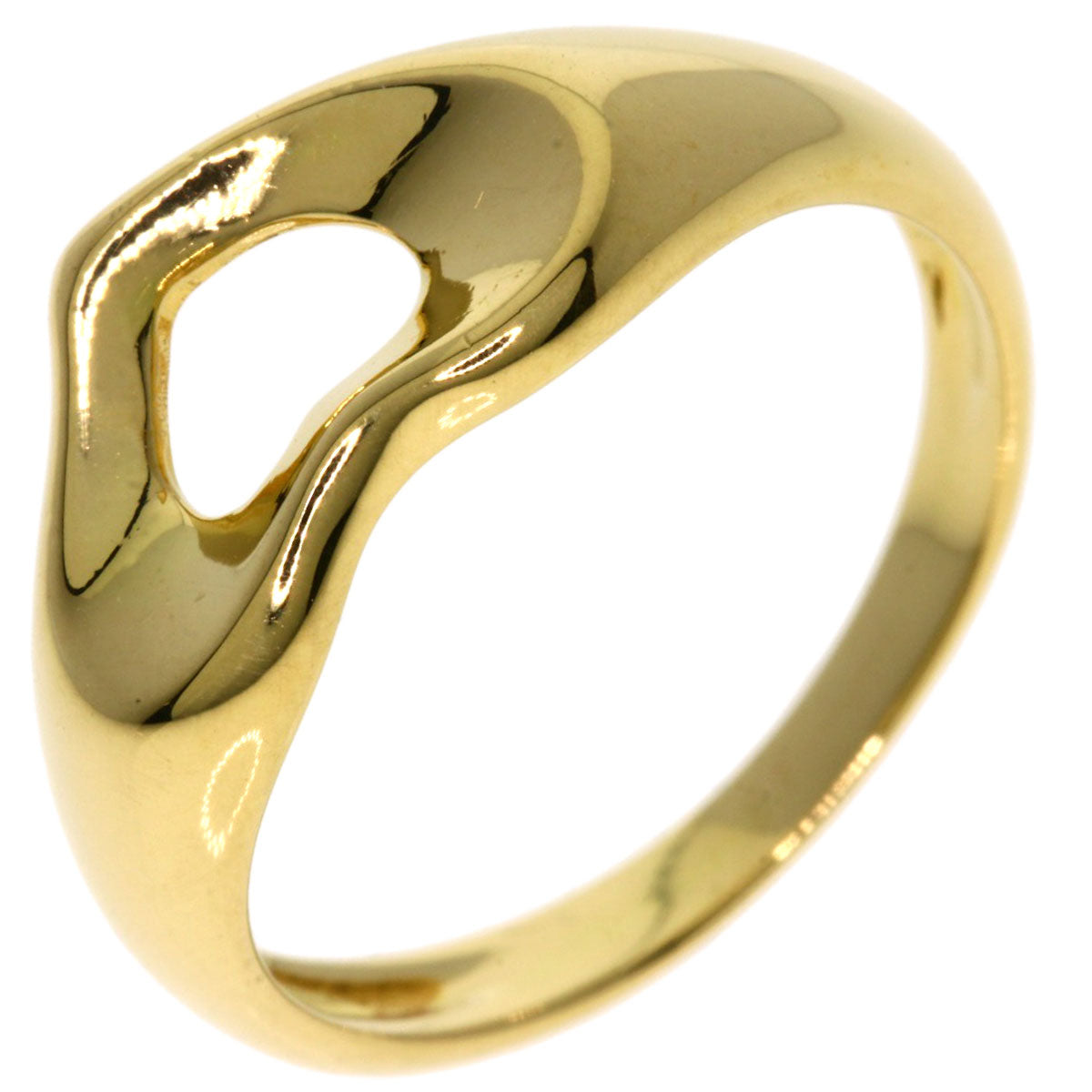 TIFFANY&Co. Open heart Ring K18 Yellow Gold Ladies [Used]