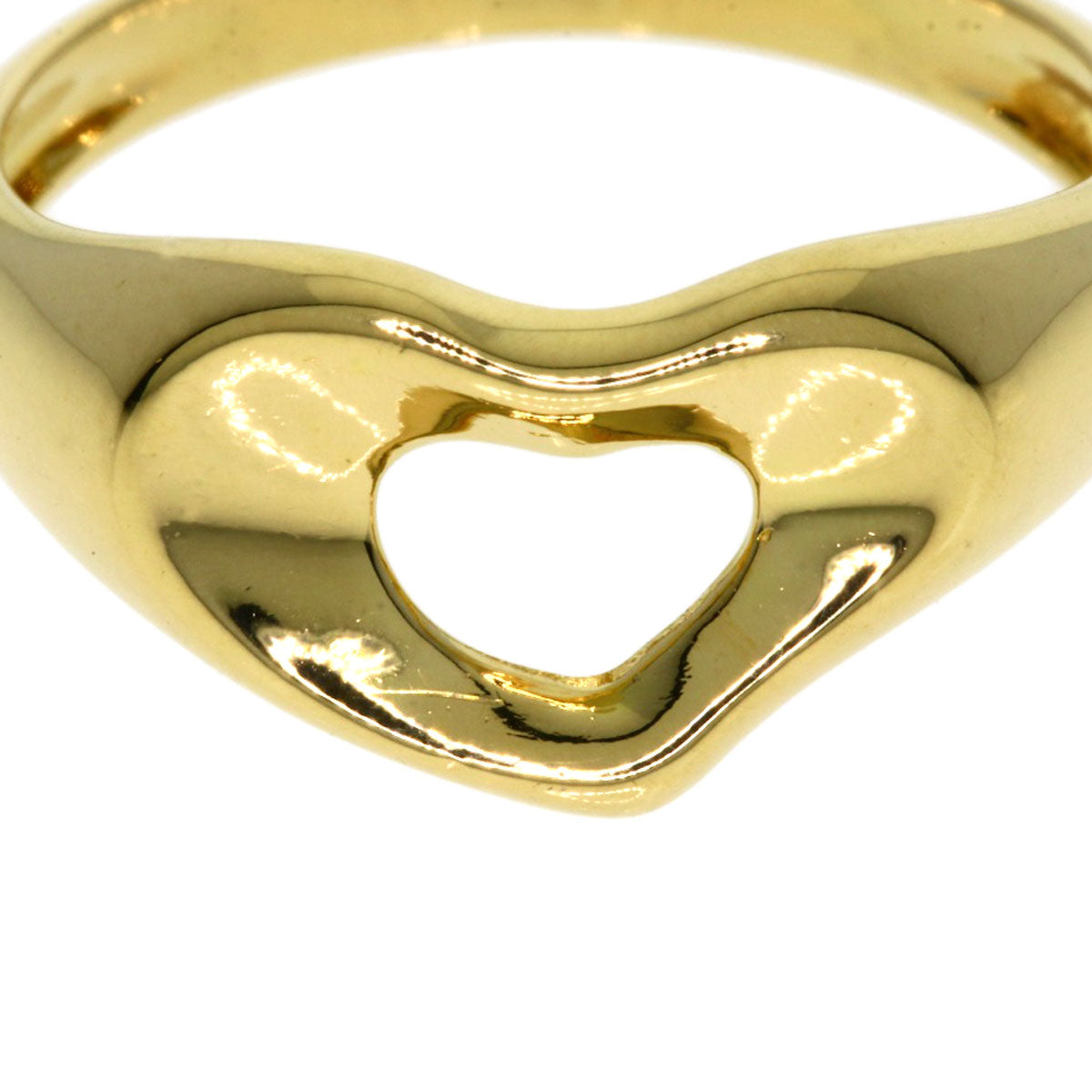 TIFFANY&Co. Open heart Ring K18 Yellow Gold Ladies [Used]