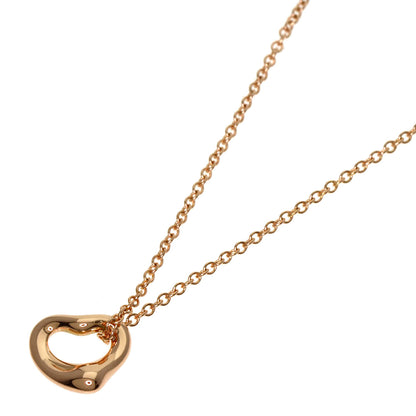 TIFFANY&Co. Open Heart Mini Necklace K18 Pink Gold Ladies [Used]
