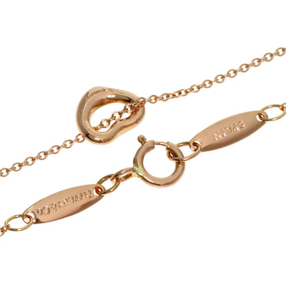 TIFFANY&Co. Open Heart Mini Necklace K18 Pink Gold Ladies [Used]