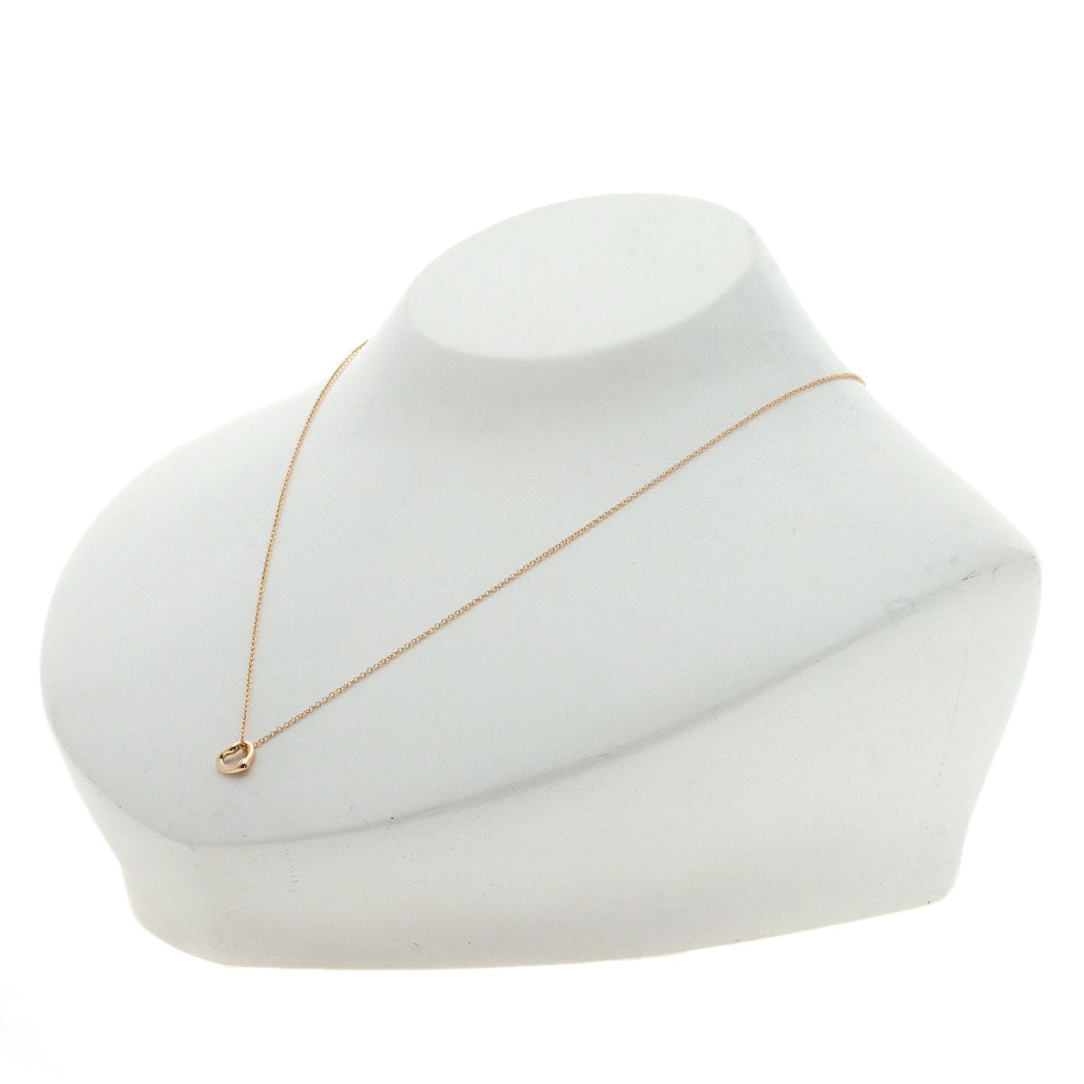 TIFFANY&Co. Open Heart Mini Necklace K18 Pink Gold Ladies [Used]